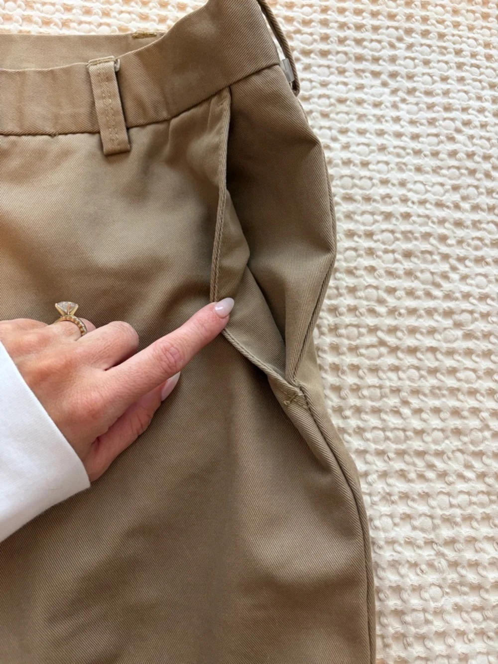 Izod Men’s Khaki Tan Chinos - Slim Flat Front